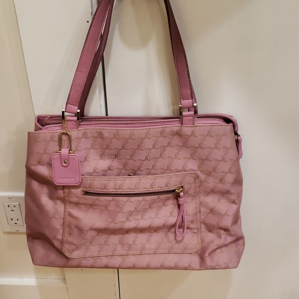 Liz Claiborne pink shoulder tote bag